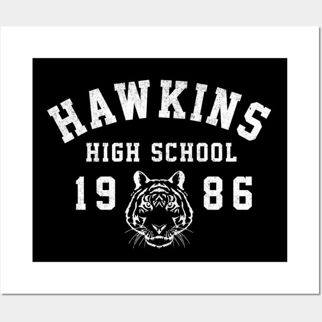 Hawkins High School 1986 - vintage logo Wall Art by BodinStreet